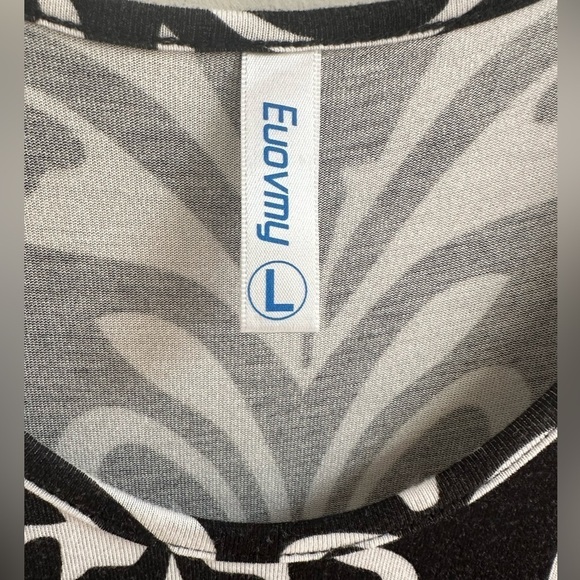 Euovmy Black White Roundneck Sleeveless Maxi Dress Size Large Party Summer - Picture 9 of 13